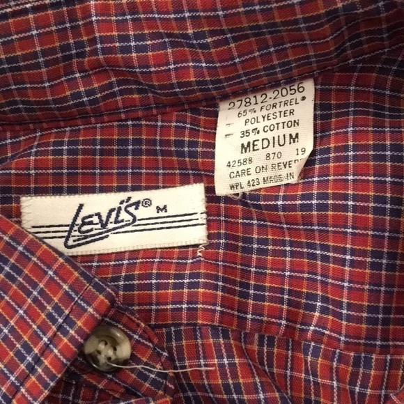 Vintage Levis Plaid Single Stitch Shirt - Picture 4 of 4
